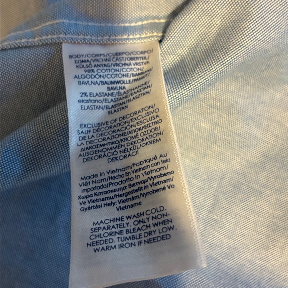 Chaps Stretch Light Blue Long Slv Casual Button-Down Sz. XL Shirt NWT - Picture 10 of 15